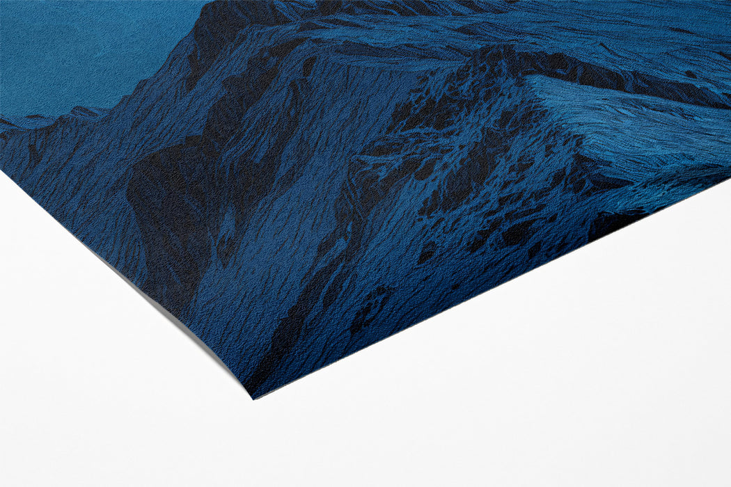 Majestic Blue Mountain Mural Wallpaper | Serene Sky Above the Clouds