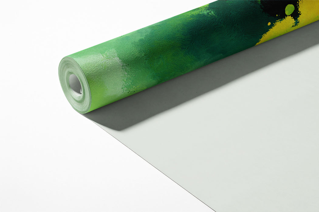 Abstract Green Brushstroke Mural Wallpaper | Expressive Textured Forest