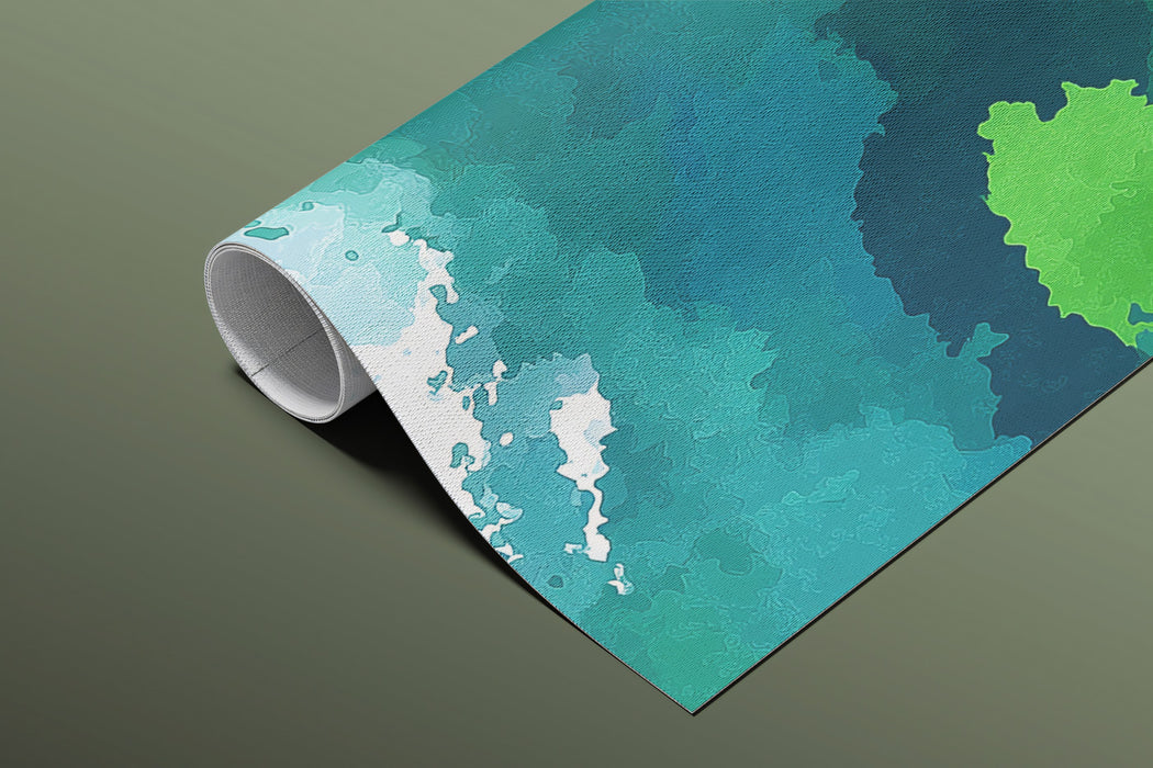 Abstract Green Cloud Mural Wallpaper | Serene Watercolor Texture