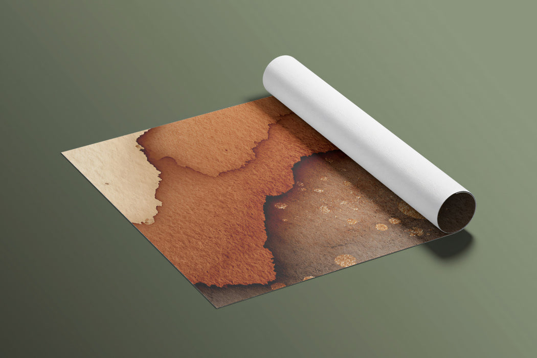 Modern Layered Mural Wallpaper | Earthy Watercolor and Gold Splatter