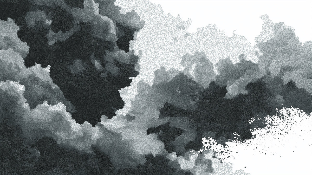 Abstract Gray Cloud Mural Wallpaper | Textured Urban Grunge