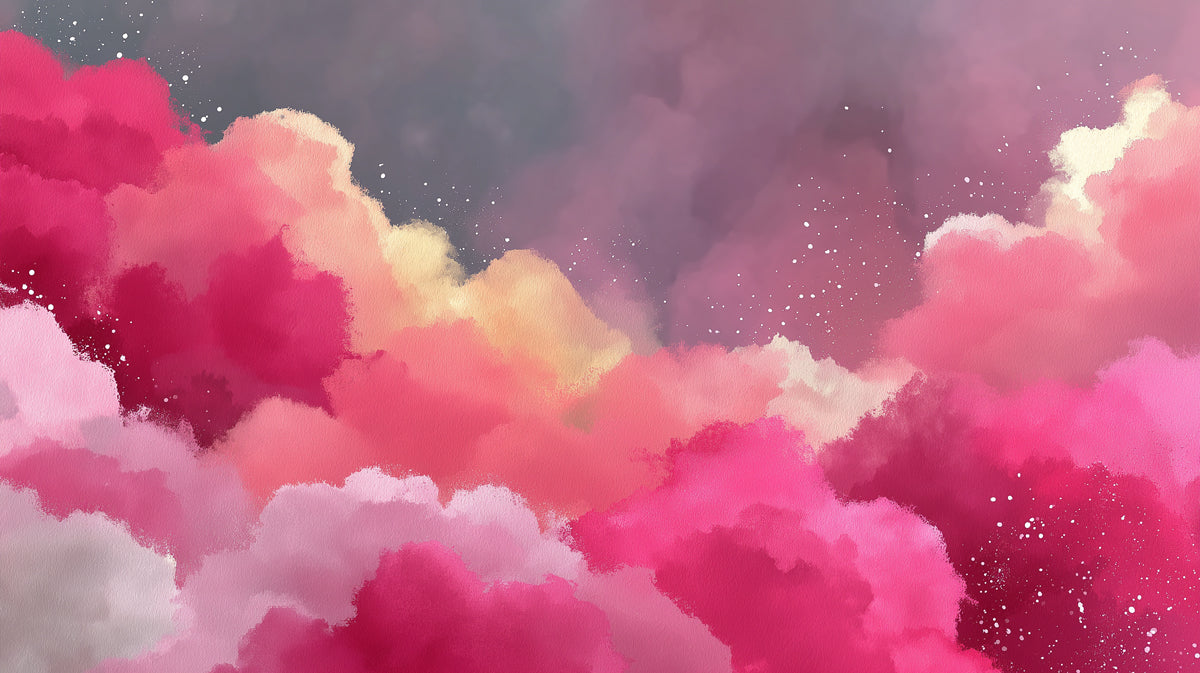 Dreamy Sunset Mural Wallpaper | Abstract Pink and Orange Sky