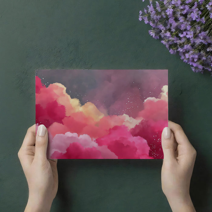 Dreamy Sunset Mural Wallpaper | Abstract Pink and Orange Sky