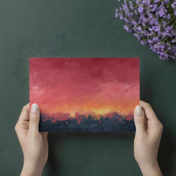 Abstract Sunset Mural Wallpaper | Painterly Landscape