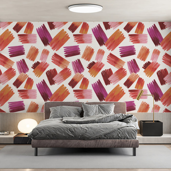 Abstract Brushstroke Mural Wallpaper | Modern Watercolor Pattern