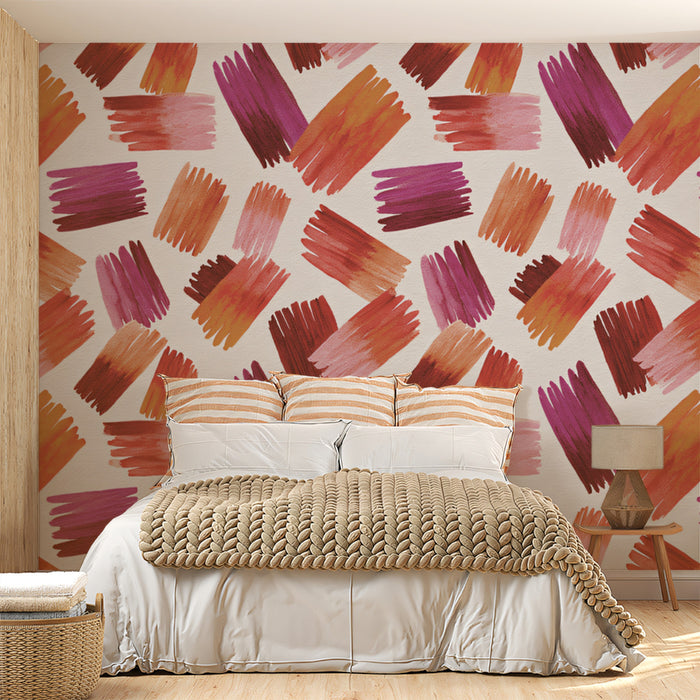 Abstract Brushstroke Mural Wallpaper | Modern Watercolor Pattern
