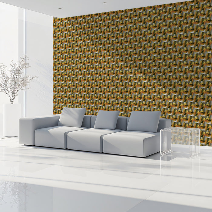Modern Geometric Mural Wallpaper | Abstract Three-Dimensional Pattern