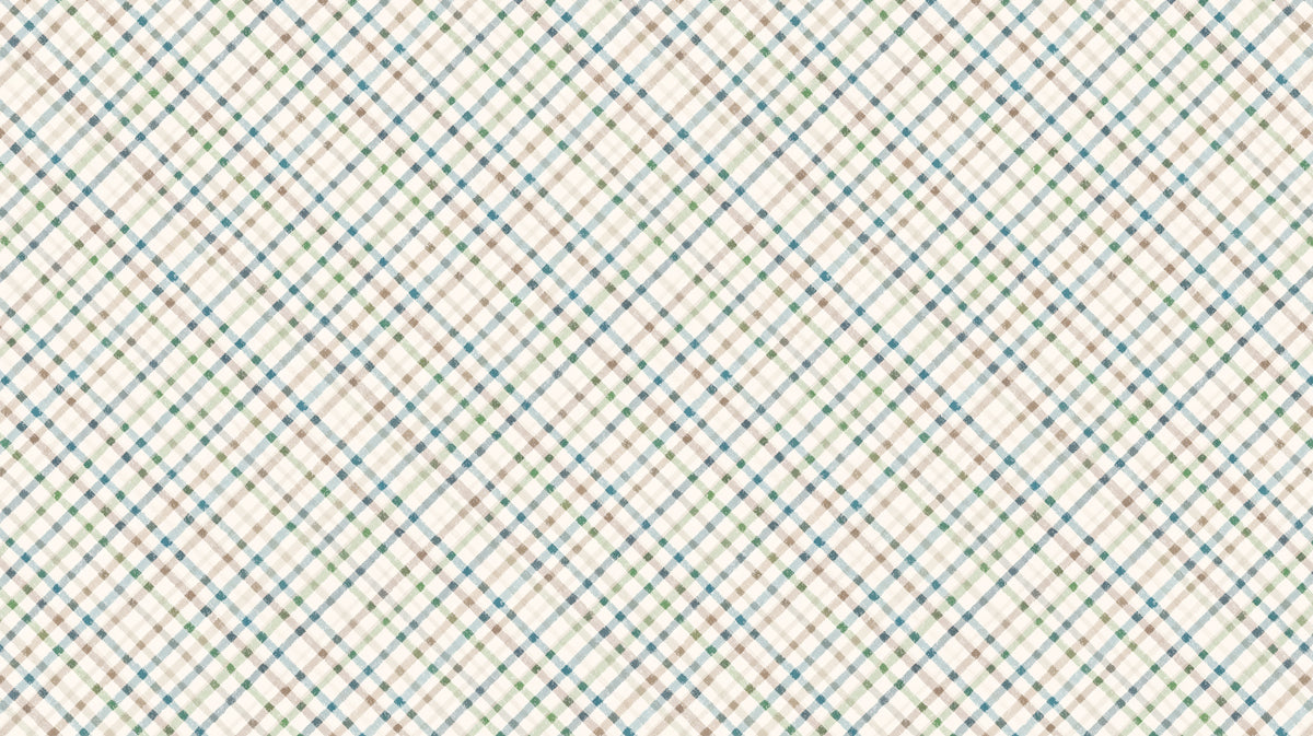 Subtle Plaid Mural Wallpaper | Elegant and Muted