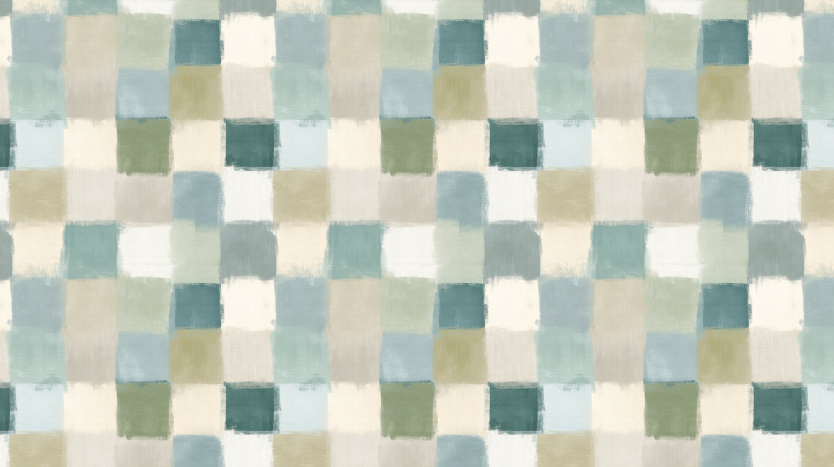 Modern Abstract Mural Wallpaper | Painterly Checkered Texture