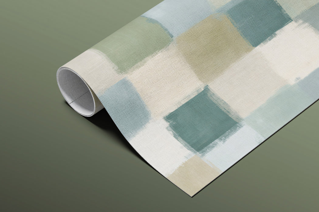 Modern Abstract Mural Wallpaper | Painterly Checkered Texture