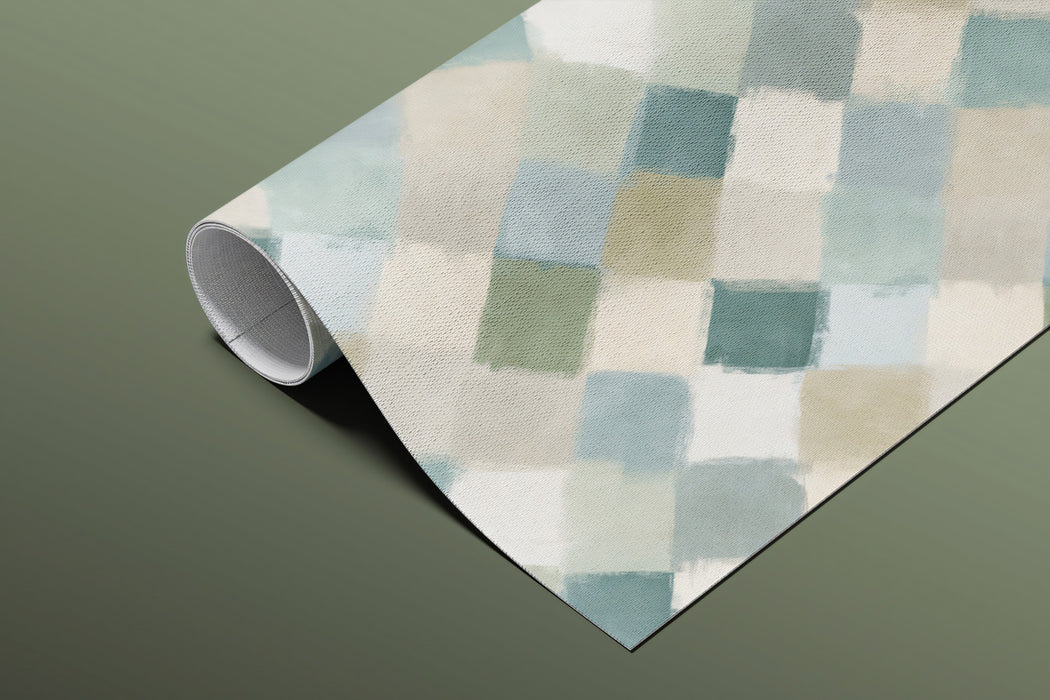Modern Diamond Mural Wallpaper | Painterly Geometric Texture
