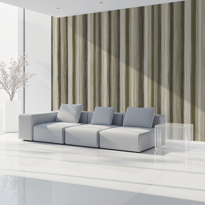 Modern Striped Mural Wallpaper | Painterly Vertical Texture