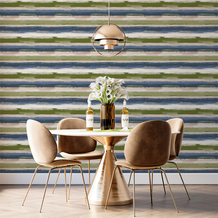 Bold Striped Mural Wallpaper | Abstract Horizontal Texture