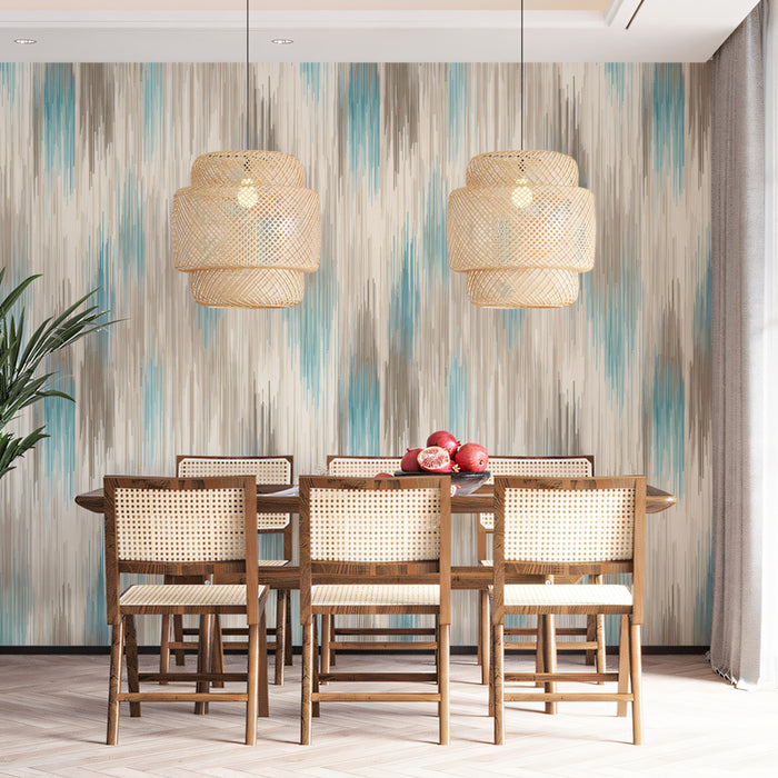 Modern Ikat Mural Wallpaper | Abstract Vertical Texture