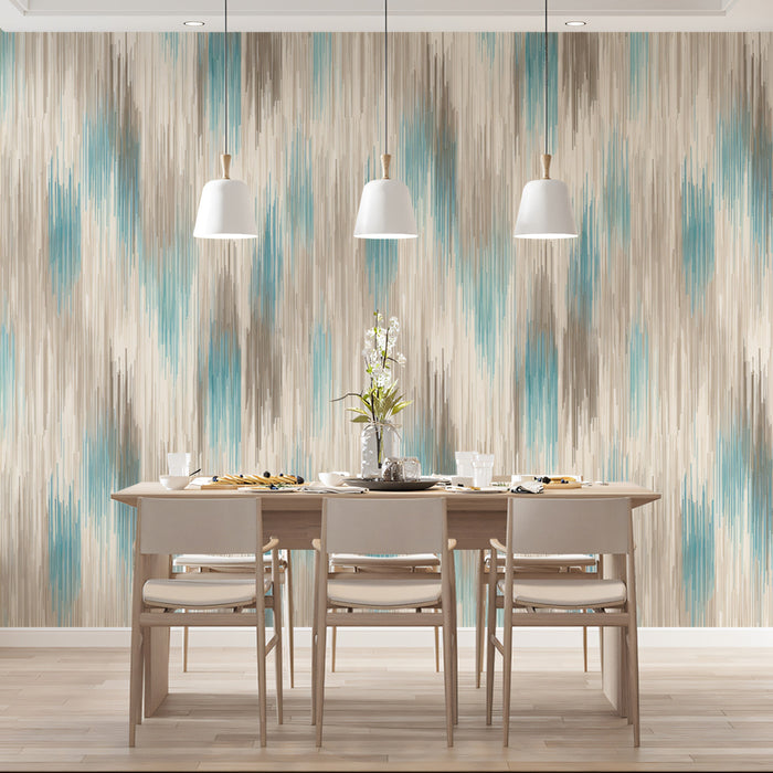 Modern Ikat Mural Wallpaper | Abstract Vertical Texture