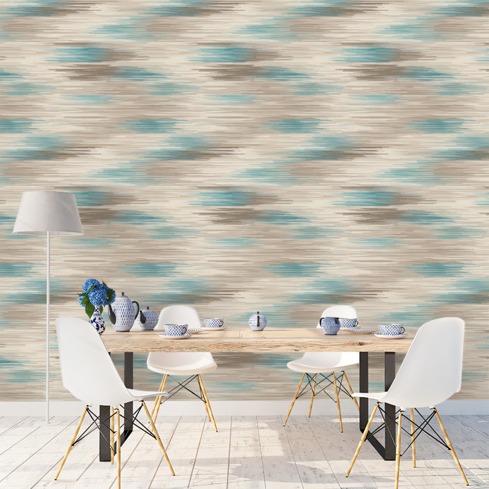 Subtle Ikat Mural Wallpaper | Modern Horizontal Texture