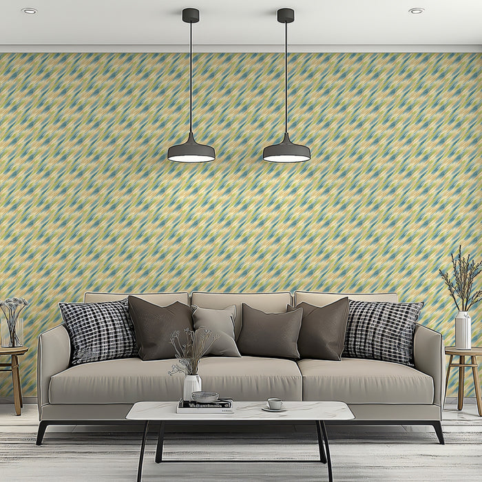 Subtle Geometric Mural Wallpaper | Modern Diagonal Texture