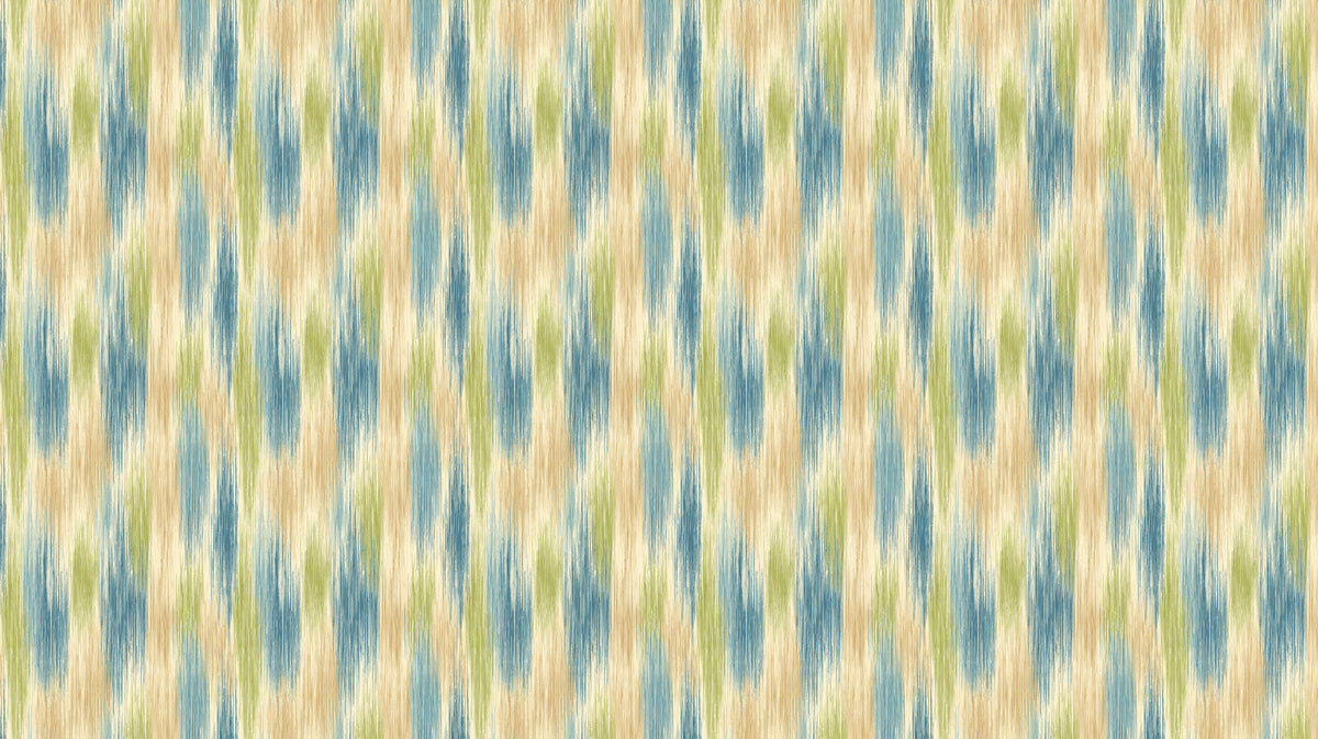Modern Ikat Mural Wallpaper | Abstract Blue and Green Texture