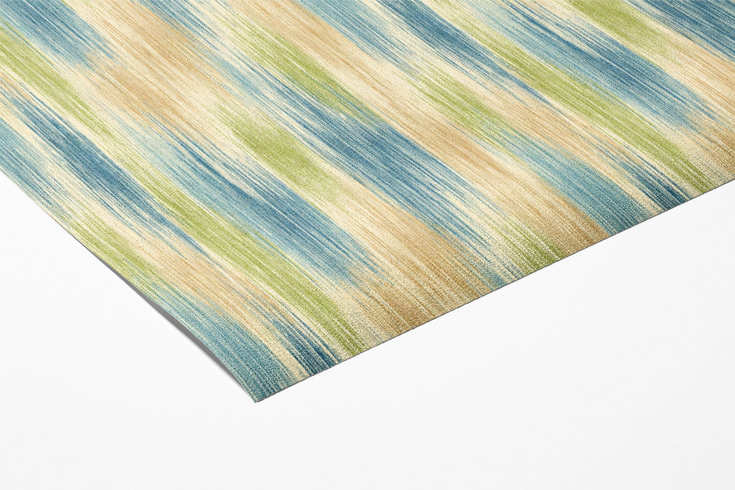 Modern Ikat Mural Wallpaper | Abstract Blue and Green Texture