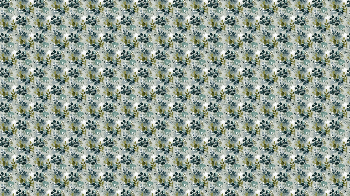 Subtle Botanical Mural Wallpaper | Abstract Leaf and Berry Pattern