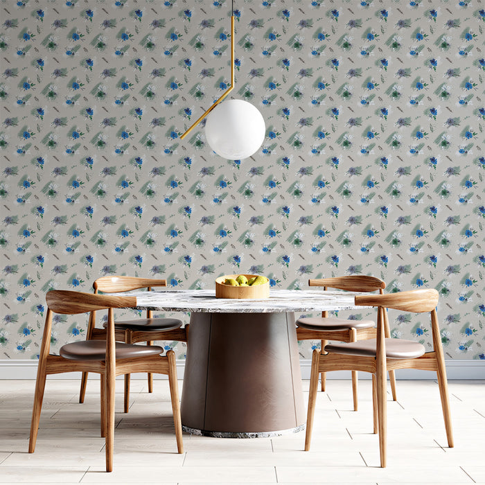 Delicate Floral Mural Wallpaper | Subtle Abstract Pattern