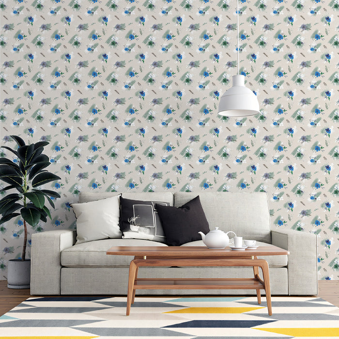 Delicate Floral Mural Wallpaper | Subtle Abstract Pattern