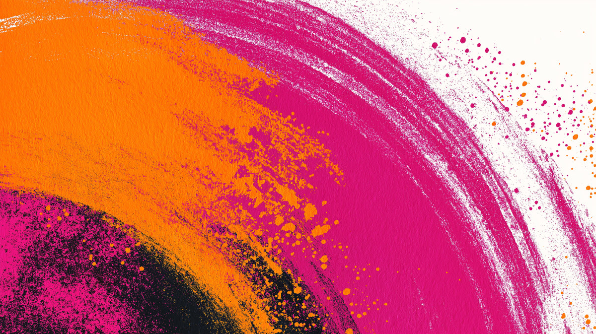 Abstract Circle Mural Wallpaper | Vibrant Pink and Orange Art