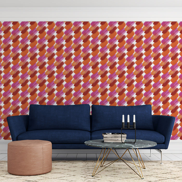 Abstract Brushstroke Mural Wallpaper | Modern Diagonal Texture