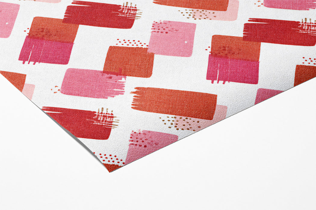 Modern Abstract Mural Wallpaper | Red and Pink Geometric Texture