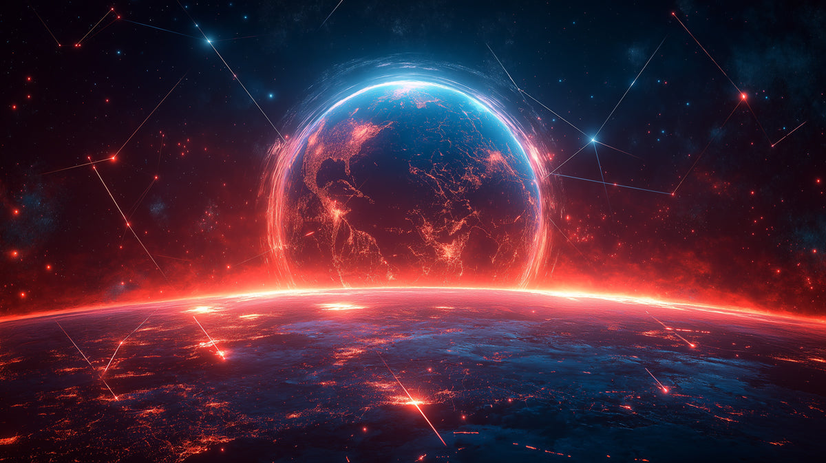 Space Earth Mural Wallpaper in Bedroom | Various Colors (Red, Blue, Black, etc.) of Space Earth