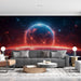Space Earth Mural Wallpaper in Bedroom | Various Colors (Red, Blue, Black, etc.) of Space Earth