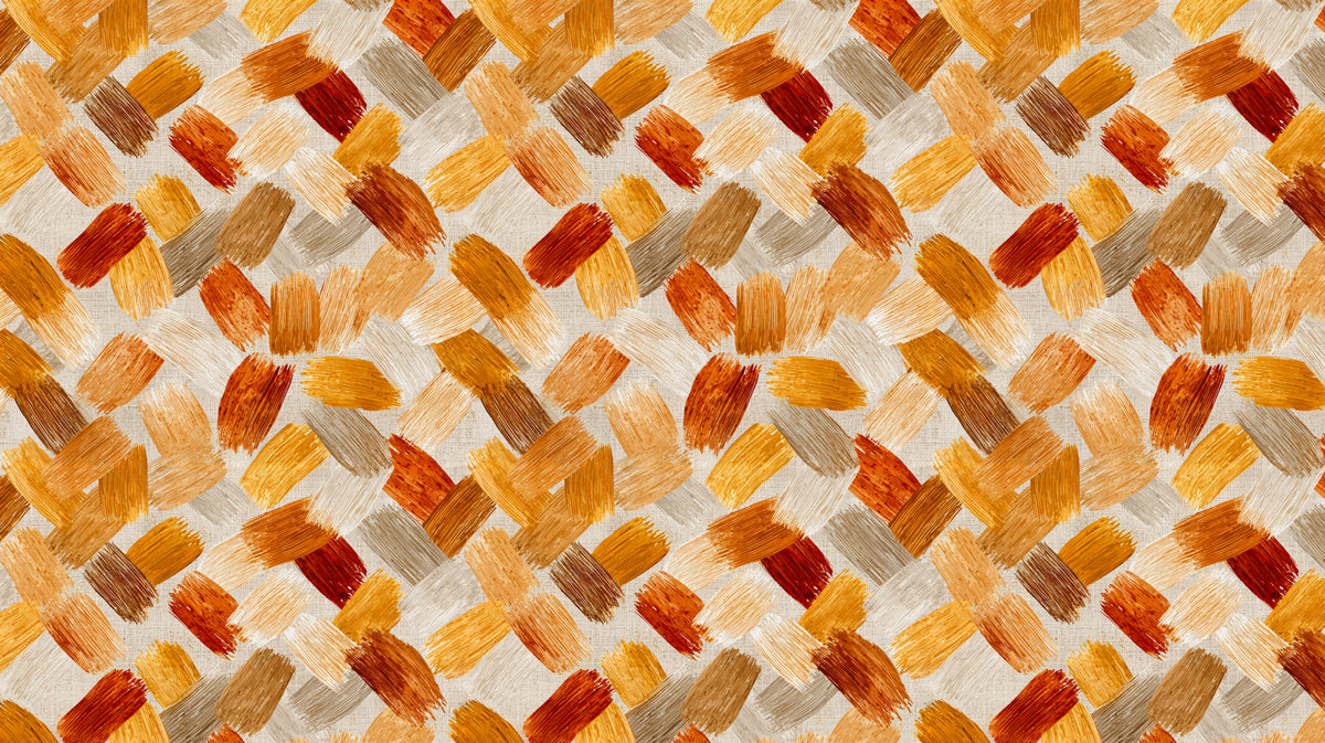 Modern Brushstroke Mural Wallpaper | Woven Earth Tone Texture