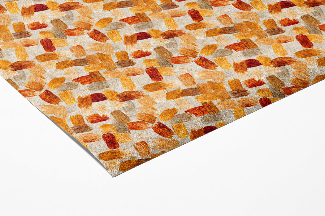 Abstract Brushstroke Mural Wallpaper | Woven Earth Tone Texture