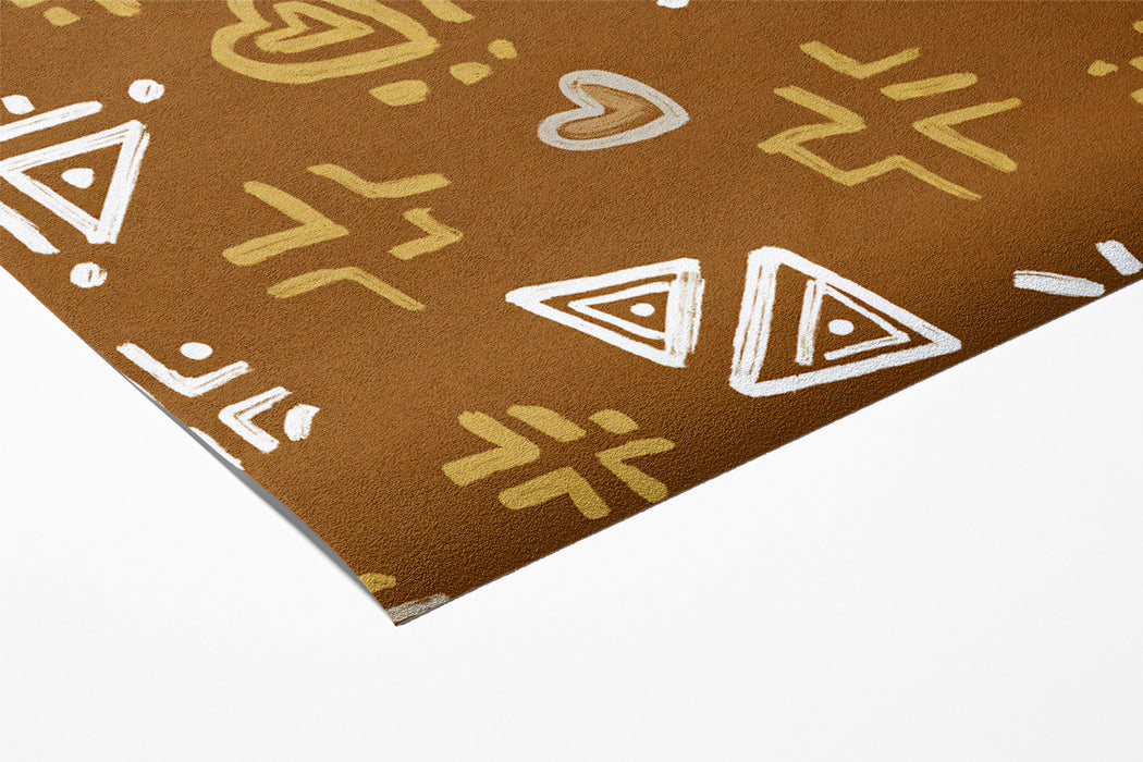 Modern Tribal Mural Wallpaper | Abstract Earthy Pattern