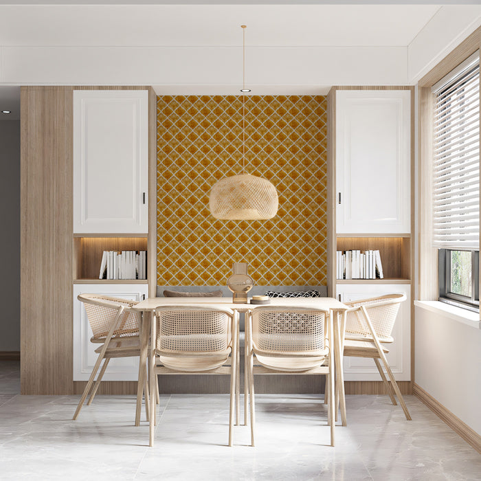 Modern Geometric Mural Wallpaper | Elegant Gold Texture