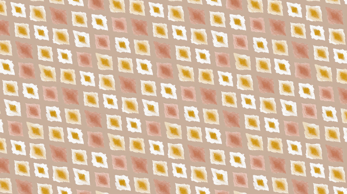 Modern Diamond Mural Wallpaper | Playful Hand-Painted Texture