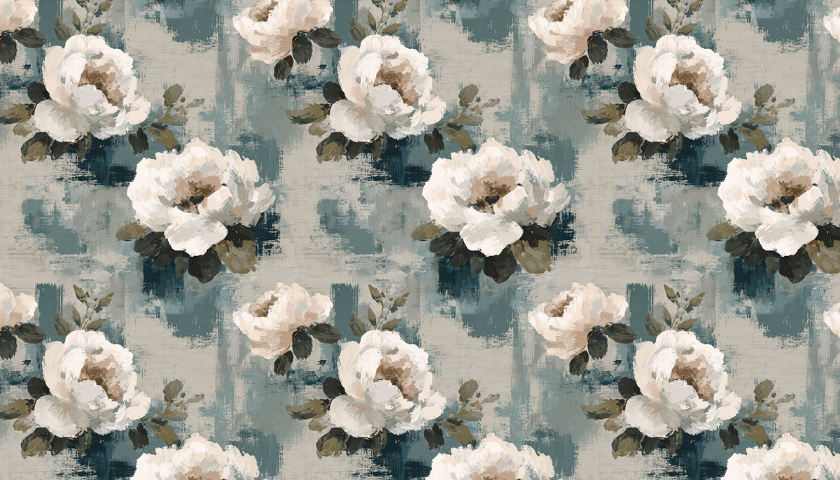 Modern Floral Mural Wallpaper | Distressed Abstract Texture