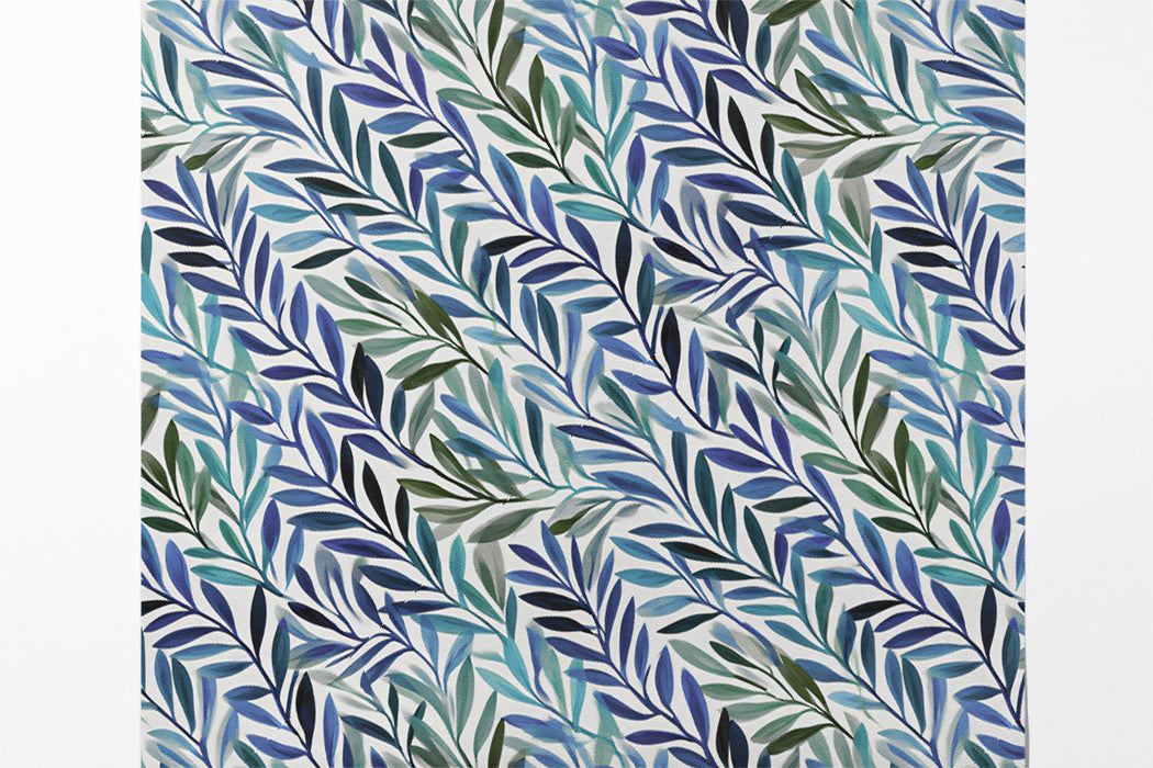 Subtle Botanical Mural Wallpaper | Abstract Leaf Pattern