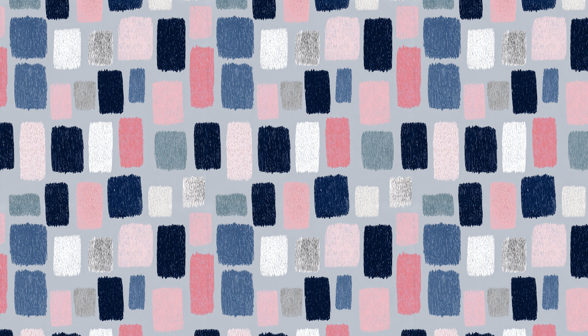 Modern Abstract Mural Wallpaper | Painterly Geometric Blocks