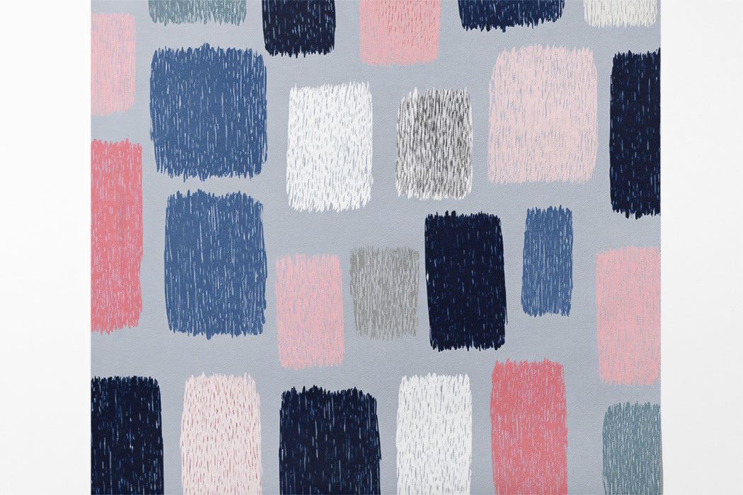 Modern Abstract Mural Wallpaper | Painterly Geometric Blocks