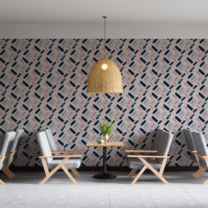 Abstract Brushstroke Mural Wallpaper | Modern Diagonal Texture