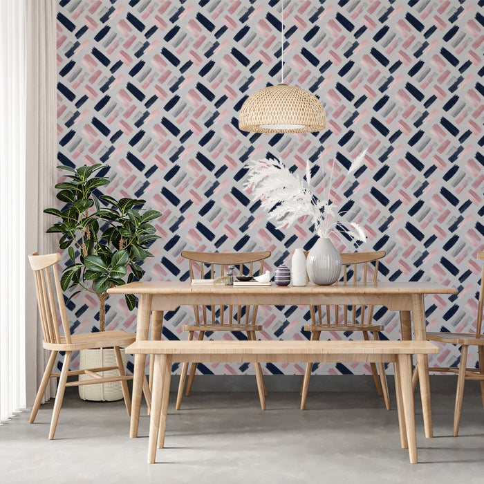 Abstract Brushstroke Mural Wallpaper | Modern Diagonal Texture