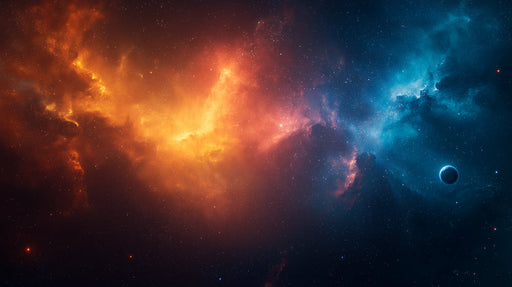 Spaceship Window View Mural Wallpaper in Living Room | Various Colors (Blue, Orange, Yellow, etc.) of Spaceship