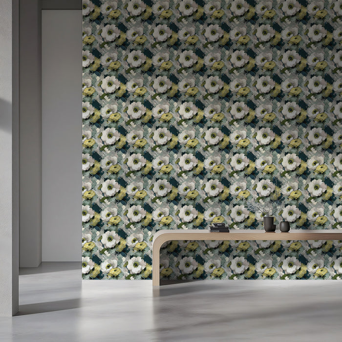 Micro Floral Mural Wallpaper | Delicate Painted Texture
