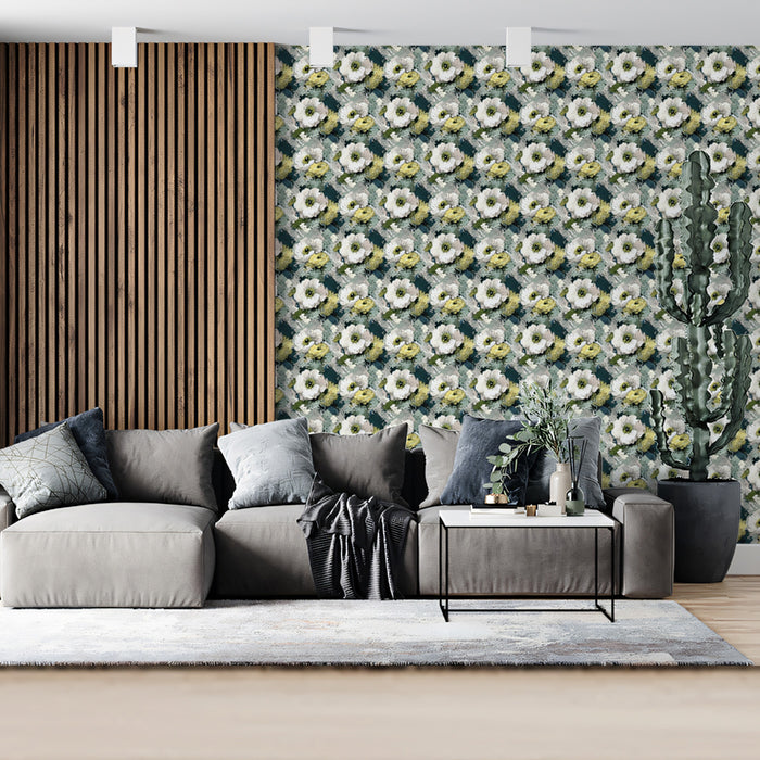 Micro Floral Mural Wallpaper | Delicate Painted Texture