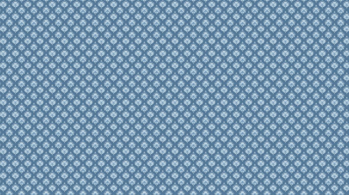 Classic Damask Mural Wallpaper | Elegant Blue Pattern