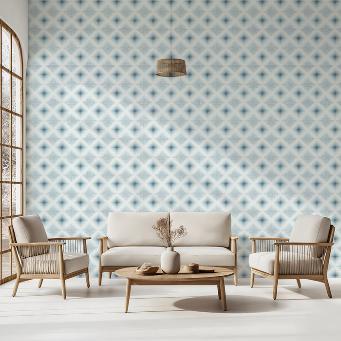 Minimalist Geometric Mural Wallpaper | Subtle Diamond Texture