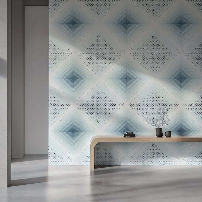 Modern Geometric Mural Wallpaper | Dynamic Diamond Texture