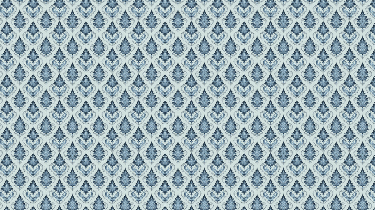 Classic Floral Mural Wallpaper | Timeless Blue Damask