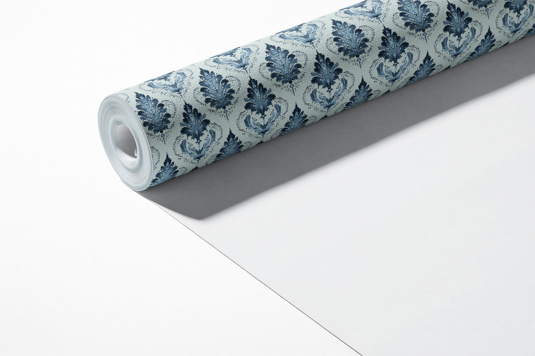 Classic Floral Mural Wallpaper | Timeless Blue Damask